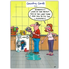 HUMOUR CARDS,Blank 6's Doing the Laundry