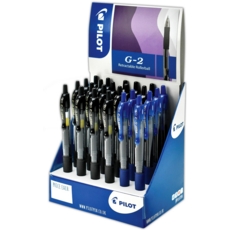 ROLLERBALL PEN,G2 Blue & Black Retractable 0.7  CDU (Pilot)