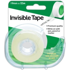 INVISIBLE TAPE,19x25m Disp. Matt Finish,Write On,I/cd