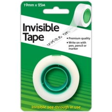 INVISIBLE TAPE,19x25m Refill Matt Finish,Write On,I/cd C903