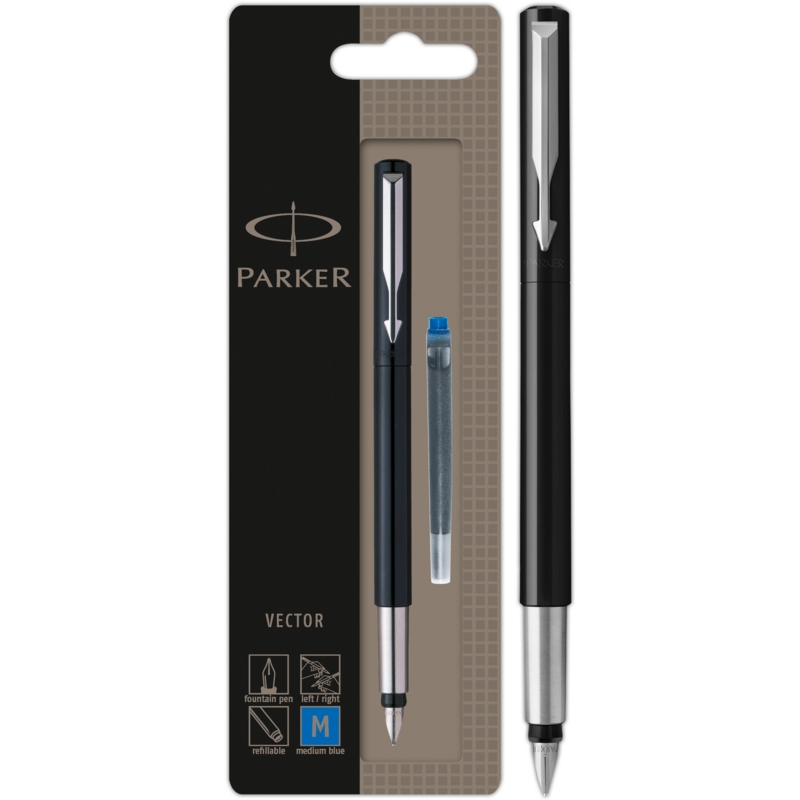 FOUNTAIN PEN,Vector Black (Parker)