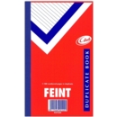DUPLICATE BOOK,Feint 8x5/213x125mm (Club)