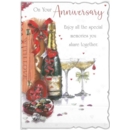 GREETING CARDS,Your Anni.6's Champagne & Chocolates