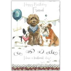 GREETING CARDS,Friend 6's Party Dogs