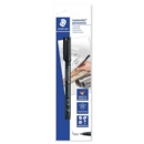 LUMOCOLOR PEN,Permanent Blk Fine 0.6mm Staedtler I/cd