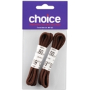 LACES,Shoe Brown (2 Pairs) 60cm I/cd