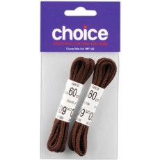 LACES,Shoe Brown (2 Pairs) 60cm I/cd