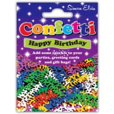 CONFETTI,Table Foil Happy Birthday Multi H/pk
