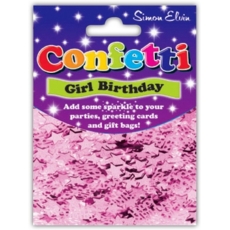 CONFETTI,Table Foil Happy Birthday Pink Mix H/pk
