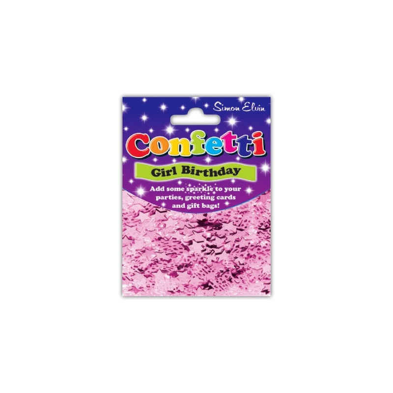 CONFETTI,Table Foil Happy Birthday Pink Mix H/pk