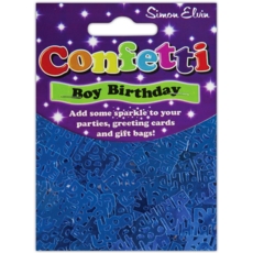 CONFETTI,Table Foil Happy Birthday Blue Mix H/pk