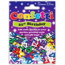 CONFETTI,Table Foil 21st H/pk