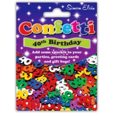 CONFETTI,Table Foil 40th H/pk