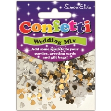 CONFETTI,Table Foil Wedding Mix H/pk