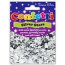 CONFETTI,Table Foil Stars Silver 11mm H/pk