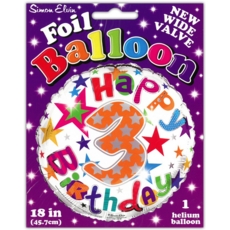 BALLOONS,Age 3 Unisex Helium Foil