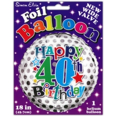 BALLOONS,Age 40 Male Helium Foil