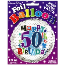BALLOONS,Age 50 Male Helium Foil