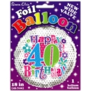 BALLOONS,Age 40 Female Helium Foil