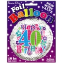 BALLOONS,Age 40 Female Helium Foil