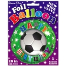 BALLOONS,Happy Birthday Football Helium Foil