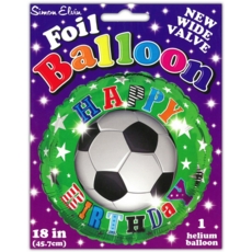 BALLOONS,Happy Birthday Football Helium Foil