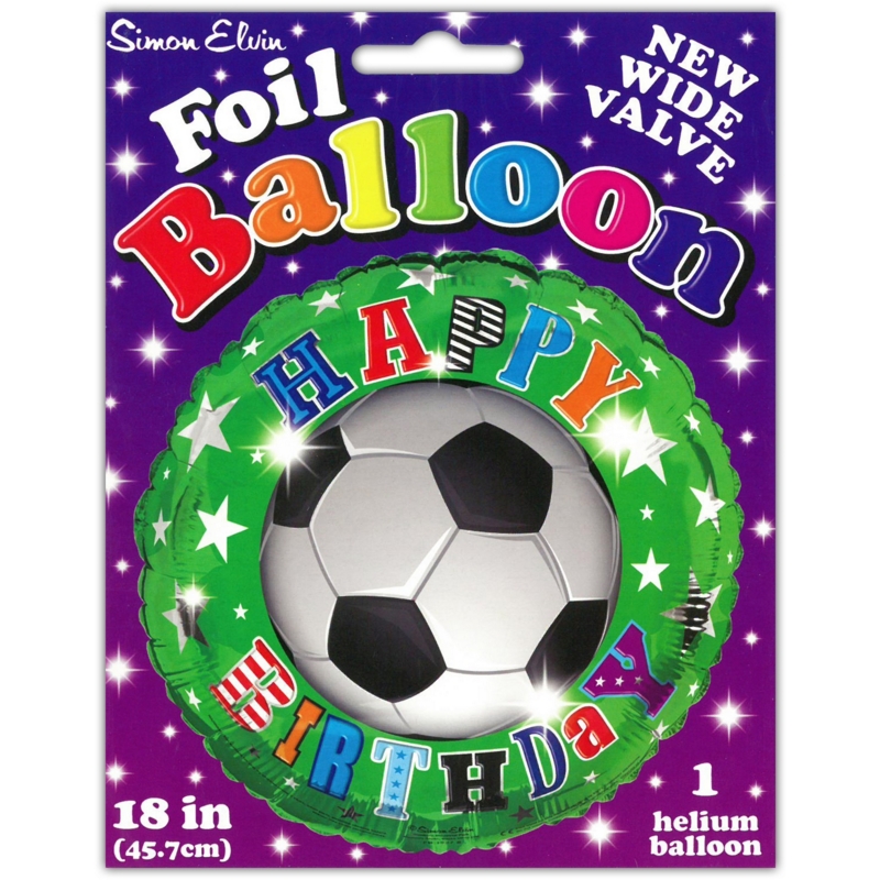 BALLOONS,Happy Birthday Football Helium Foil