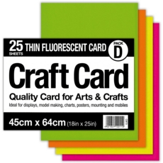 CARD,Craft Thin Fluorescent 45x64cm 230gsm