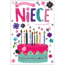 BIRTHDAY CARDS,Niece 6's Cake & Candles