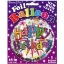 BALLOONS,Happy Birthday Helium Foil