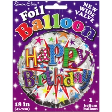 BALLOONS,Happy Birthday Helium Foil