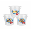 BUCKET,Crabbing Lge Clear 11in (Multi Carton Price,3x48pc)