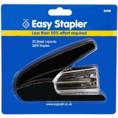 STAPLER,26/6 Easy  inc.Staples 20 sheets capacity H/pk