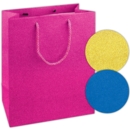 GIFT BAG,Glitter,3 Asst. Medium inc. White Tissue Paper