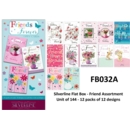 SILVERLINE FLAT BOX,Friend Birthday Cards Asst 144's