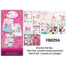 SILVERLINE FLAT BOX,Girlz Club Asst Juvenile Cards 144's