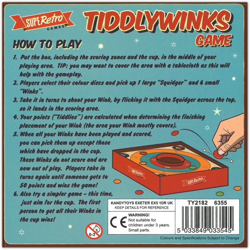 TIDDLYWINKS Game,SUPERETRO Boxed.