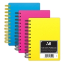 NOTEBOOK,Neon Plastic A6 Twin Wire, 72lv          CB338