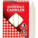 CANDLES,White Household 5's, 6 Hour Burn Time,Boxed