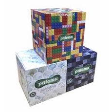 TISSUES,Sensitive Care,3 Ply Cube Box 60's Asst Des.Paloma