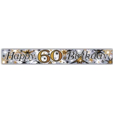 BANNER,HAPPY 60th Unisex