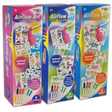 AIRFLOW ART SET,Airbrush Effect,Age3+,Bxd. (WAS £4.49)