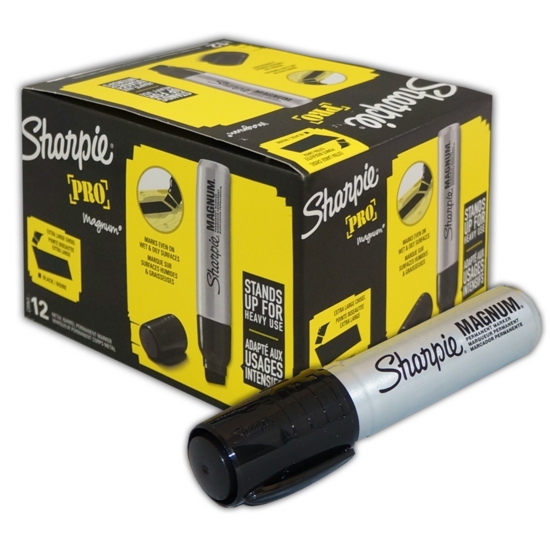 Sharpie Magnum Permanent Marker, Black, 12/Pack