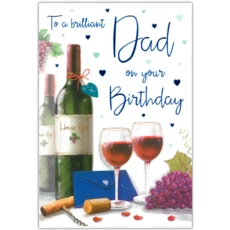 BIRTHDAY CARDS,Dad 6's Red Wine (Was 1.89)