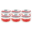 TAPE,FRAGILE,White,Poly Prop, 48x66 (Carton Price,6x6pc)