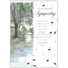 SYMPATHY CARDS, 6's Weeping Willow (Was 0.88)