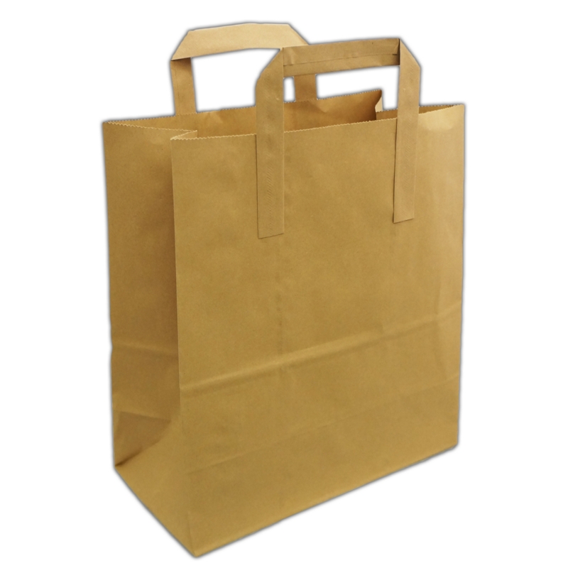 CARRIER BAG,Brown Paper SOS Medium 21x25x12cm 250