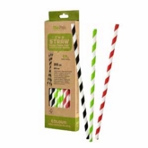 DRINKING STRAWS,BIO PAPER, Mixed  20cm 20