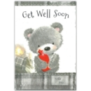 GREETING CARDS,Get Well 6's Teddy Bear & Hot Water Bottle