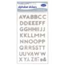 LABELS, 17mm Letters,3D S/adh. Glitter Silver H/pk       C907